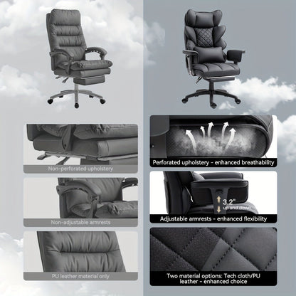 Big and Tall Tall Office Chair with Footrest and Lumbar Support and Pocket Springs detail image - detail view 12