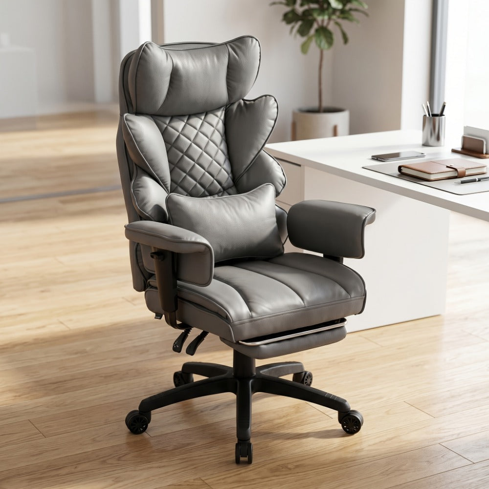 Big and Tall Tall Office Chair with Footrest and Lumbar Support and Pocket Springs detail image - detail view 4