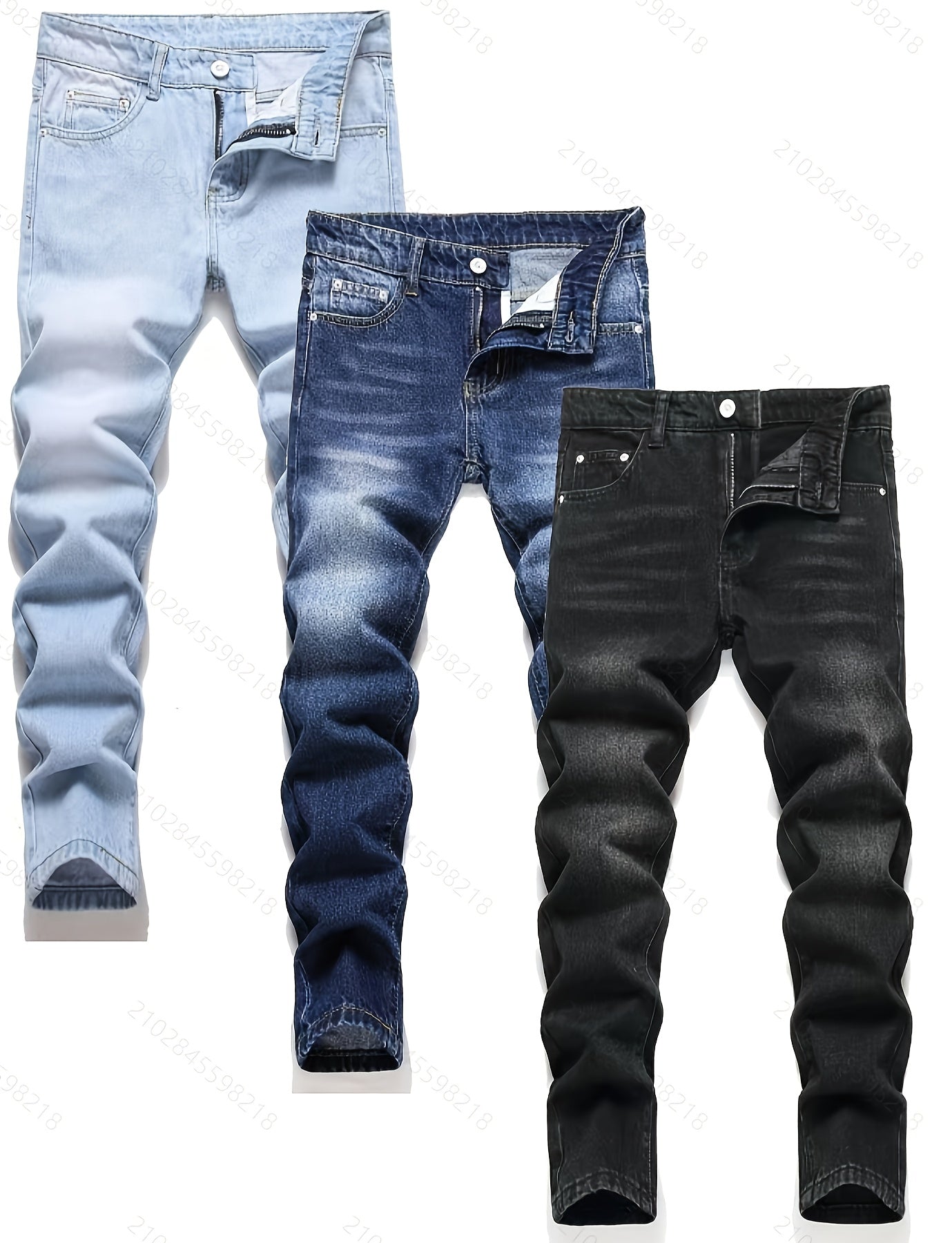 Boys' Mixed colors Denim Slim-Fit Jeans - product view 3