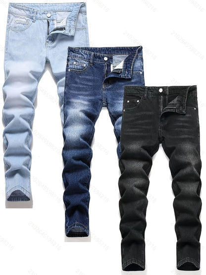 Boys' Mixed colors Denim Slim-Fit Jeans - product view 3