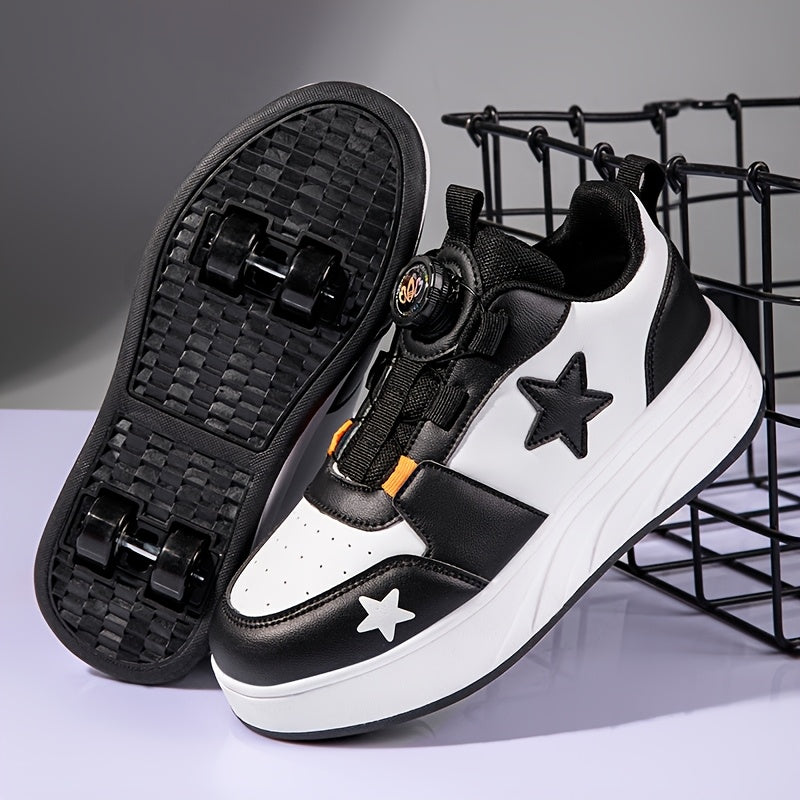 Boys' Black/4 wheels Mesh Top - product view 3