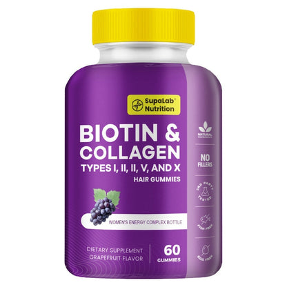 Collagen Capsules Type I II III V X with Vitamin C, Hyaluronic Acid & Biotin — Skin Hydration, Elasticity, Hair & Nail Growth Supplement | Anti-Aging Beauty Formula for Women & Men | 3rd Party Tested | 90 Capsules | 1 or 2 Bottle