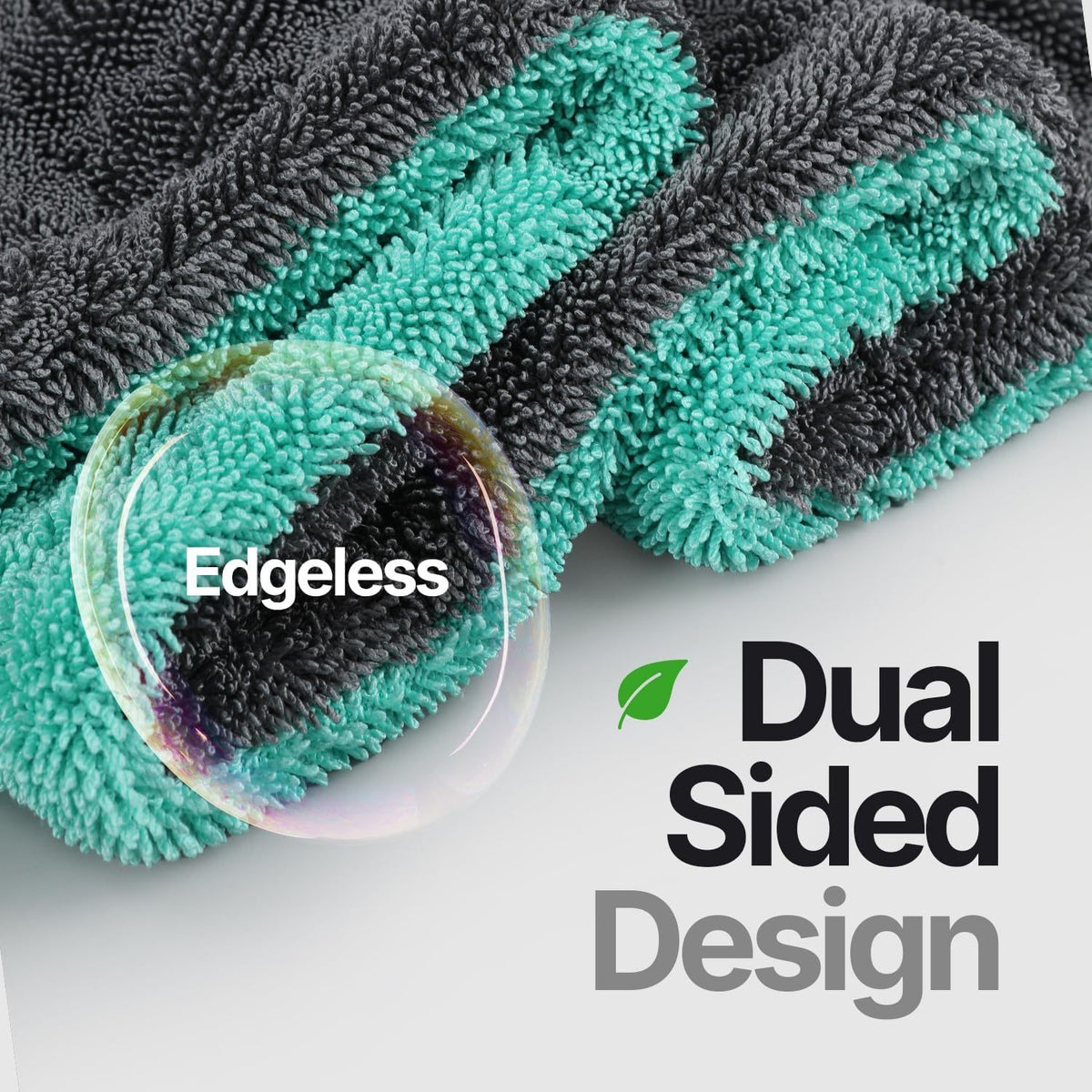 Extra Large Pack of 2 Double Twisted Loop Quick-Drying Towel | 24X36 Inches 1400GSM And 12X12 Inches | High Absorbency | Leaving No Streaks | Designed for Car Detailing
