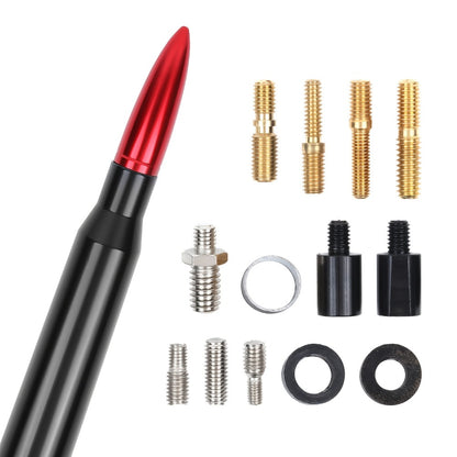 Short Car Antenna 5.3 Inch – Carbon Steel Universal Fit AM FM Signal Booster Stub Antenna Replacement for Cars Trucks SUVs, Black Nickel Gold