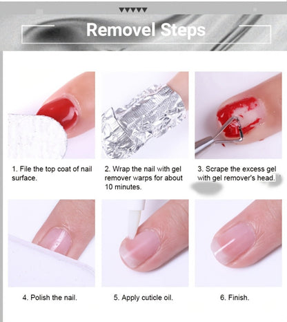 Mirror Metallic Nail Art Painting Gel with Built-In Brush 0.24oz — Metal Effect UV LED Soak Off Silver Chrome Line Drawing Flower Geometric DIY Home Salon Manicure Women Nail Artists
