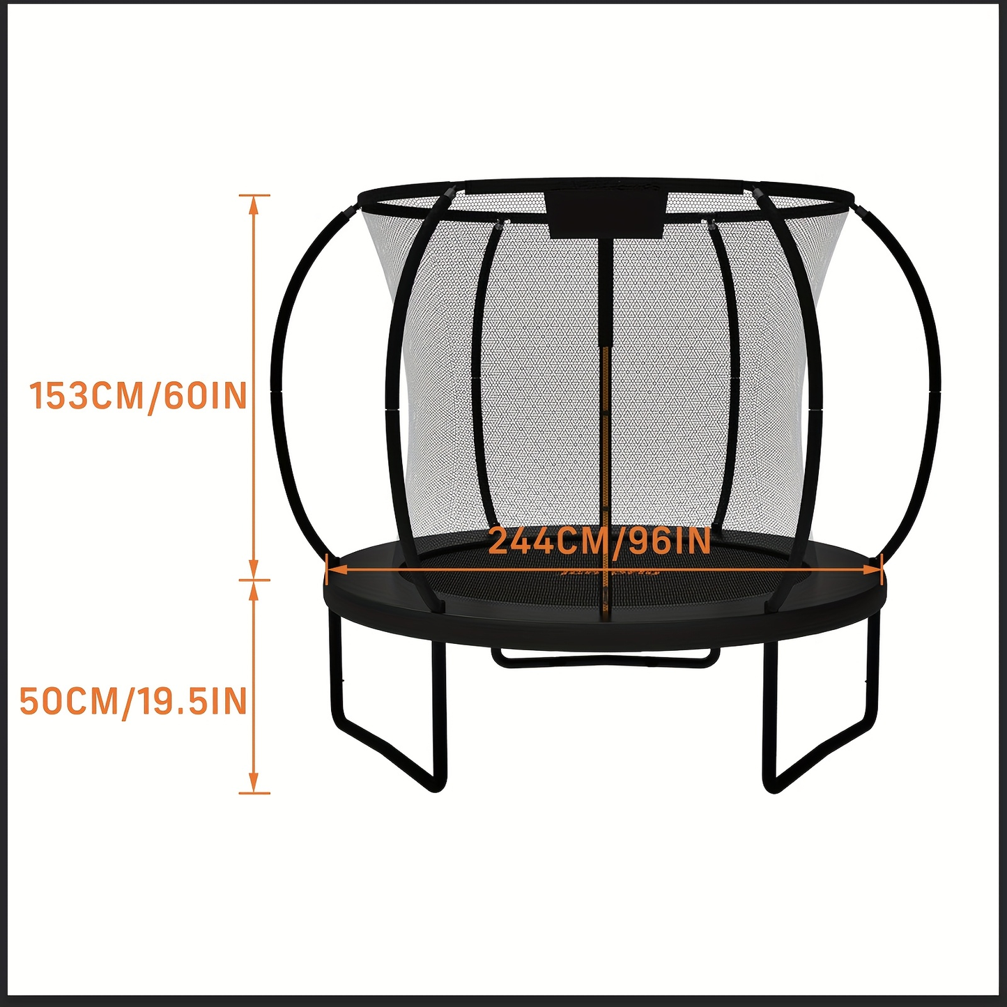 Outdoor Trampoline with Safety Enclosure Net Football Toss Game 8 10 12 14FT Round Backyard Trampoline for Kids Adults Indoor Outdoor Party Play