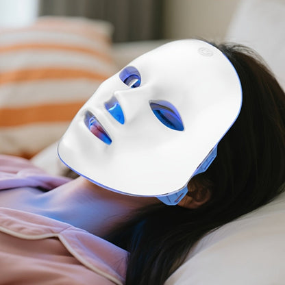 Portable 7-Color LED Facial Mask Device – USB Rechargeable Home Beauty Skincare Tool for Face Care, Anti-Aging & Acne, Perfect Gift for Girlfriend & Valentine's Day