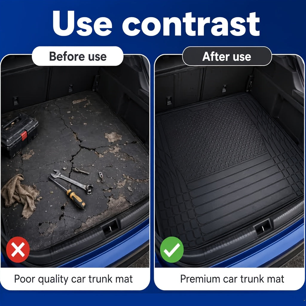 Anti Slip And Durable Car Trunk Mat, Uniquely Designed, Waterproof Car Trunk Floor Mat, Can Protect The Vehicle From Dirt And Scratches, Suitable For Most Sedan SUVs