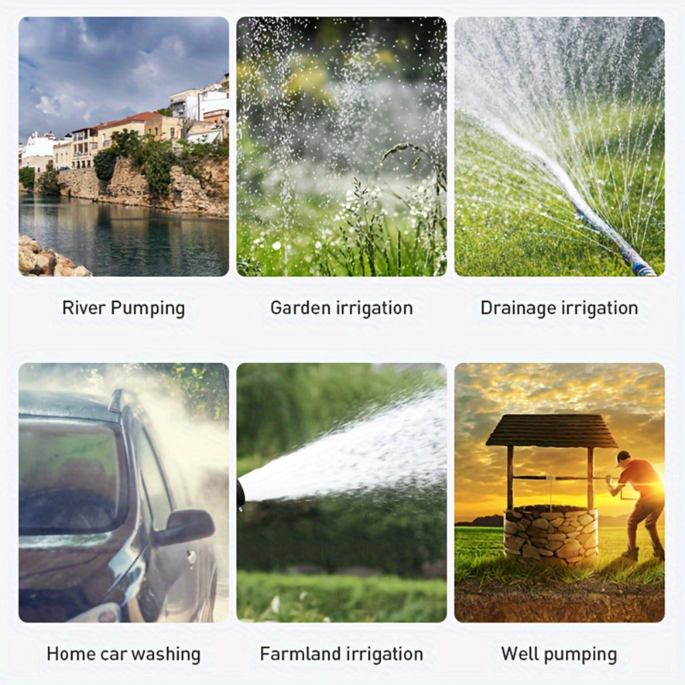 Solar Submersible Pump 200W Deep Well Water Pump 12V 24V DC for Farm Irrigation Lawn Garden RV Cleaning Outdoor Camping Pasture Household Water Supply