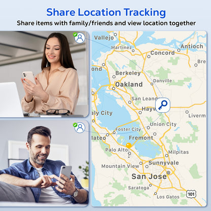 GPS Tracker, Magnetic Smart Locator – Includes Keychain and Magnetic Protective Case, Global Anti-Loss Device, Smart Positioning, No Monthly Fee/No SIM Card Required, IOS Find My Function Only – Suitable for Luggage, Pets, and Wallet Tracking