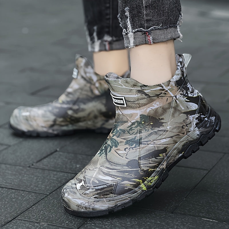Men's Rain Boots - Slip-On Ease