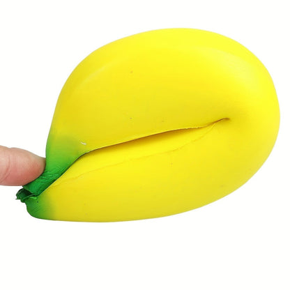 Squishy Food Toy Set 3pcs Slow Rising PU – Pretend Play Simulation Food Butter Banana Strawberry | Sensory Squeeze Stress Relief Toy, Classroom Decoration, Christmas Gift for Kids & Adults