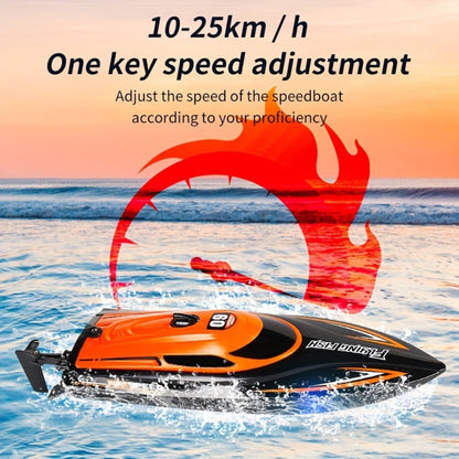 Remote Control Speedboat 25KM/H with Auto Flip Reset Night Light & Low Battery Alert – High Speed RC Boat for Pool Lake Kids Adults Birthday Christmas Gift Yellow Blue Green