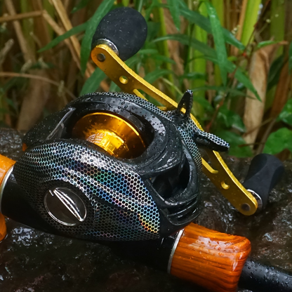 Lightweight Baitcasting Reel with Magnetic Brake System – 22LB Max Drag, Ergonomic Handle, Saltwater Freshwater Fishing Reel for Bass Trout Carp, Left Right Hand Available