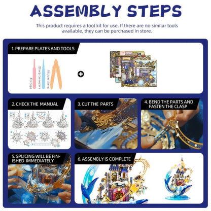 3D Metal Model Kit MU Star Playground – Handcrafted Garden Scene DIY Puzzle for Teens & Adults Ages 14+, Unique Birthday Christmas Valentine's Day Gift for Girlfriend Women Teen Girls