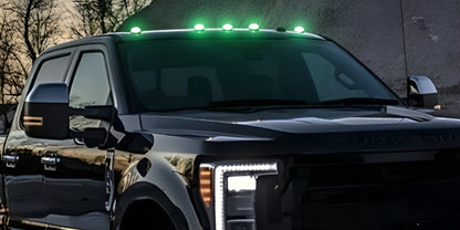 Solar Powered Cab Roof Lights for Trucks – 5pcs Wireless LED Clearance Lights with Motion & Vibration Sensor, No-Drill Install, Universal Fit for Car & Truck