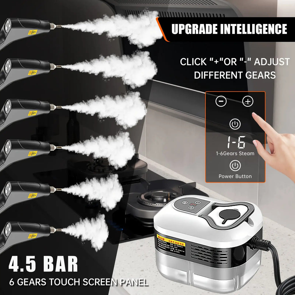 High-Pressure Steam Cleaner, Portable High-Temperature Bathroom Steam Cleaner With 3 Brush Heads, Household Steam Cleaner For Kitchen Furniture Home Car Cleaning, The Perfect Gift For Mom - Mother'S Day Gift