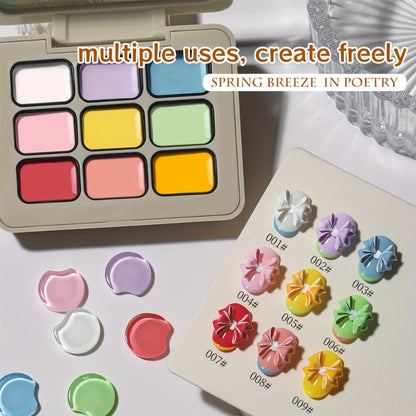 Gel Nail Polish Set 9 Colors with LED Lamp Pen MORDDA Spring Breeze - High Saturation Creamy Alcohol-Free Soak Off UV LED Long Lasting Shimmer Finish Salon & Home DIY Manicure Holiday Gift Kit Women