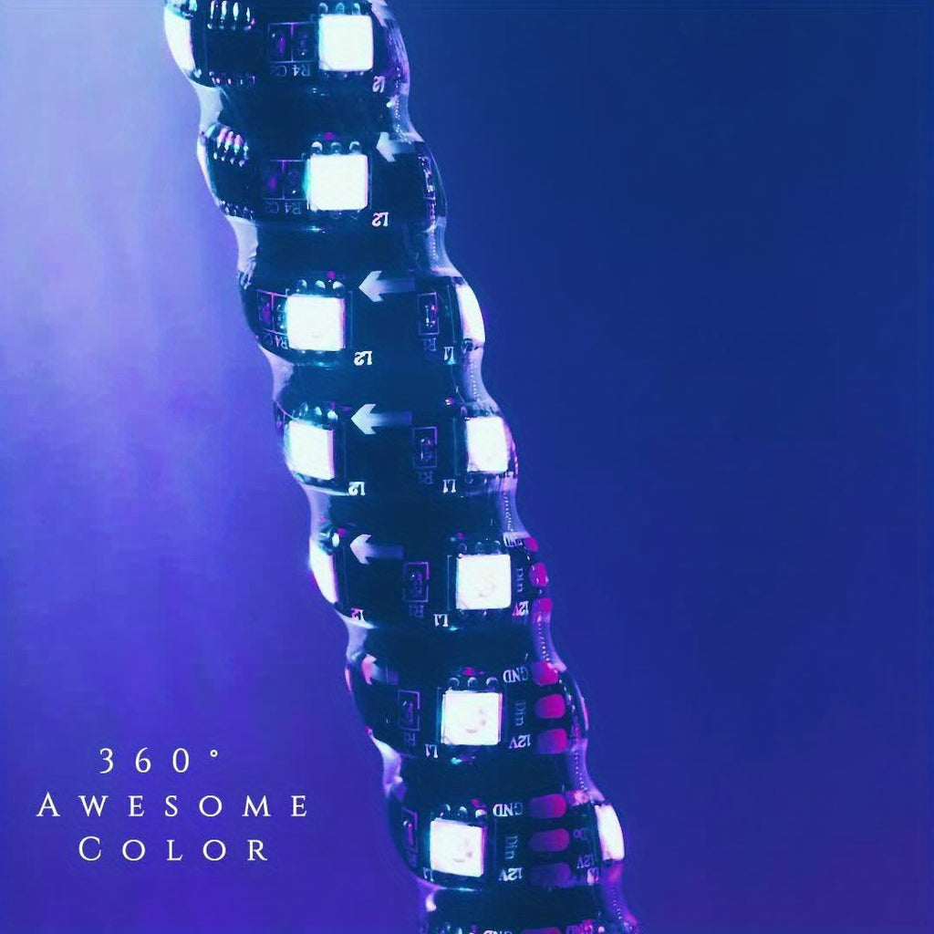 1 Pair (2pcs) 1ft/2ft/3ft/4ft Brighter RGB LED Whip Lights Flag Pole Remote And APP Control Color Changing Lamp Spiral RGB Music Chasing/Dancing Neon Light Whips for UTV ATV RZR SXS Side By Side Dune Buggy Offroad Truck (w/o Spring Base)