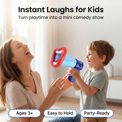 Voice Changer Megaphone Toy for Kids – Funny Big Mouth Handheld Megaphone with Multi Sound Effects, Novelty Prank Toy for Birthday Party, Christmas Gift, Interactive Game Prop