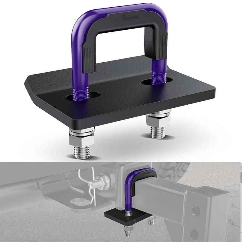 Trailer Hitch Tightener Anti Rattle Stabilizer 2 Inch Heavy Duty Steel U-Bolt with Rubber Cover Hitch Mount Wobble Eliminator for 2" Receiver - Multiple Colors