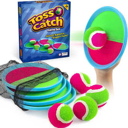 Sticky Ball Toss Game Set for Kids & Adults – Fun Outdoor Throwing Toy with Sticky Balls & Target Board, Beach Backyard Playground Party Game, Great Birthday Gift for Boys Girls Ages 3+