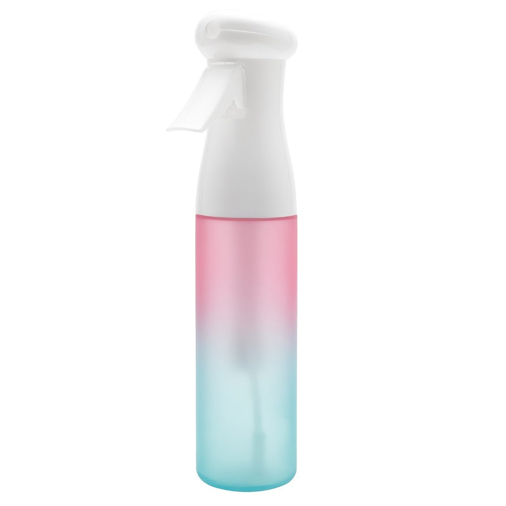 Fine Mist Spray Bottle 300ml Frosted Anti-Slip BPA Free Barber Hair Spray Water Bottle for Curly Hair Styling Salon Skincare Plant Misting Gardening Gradient Color Professional Spray Bottle