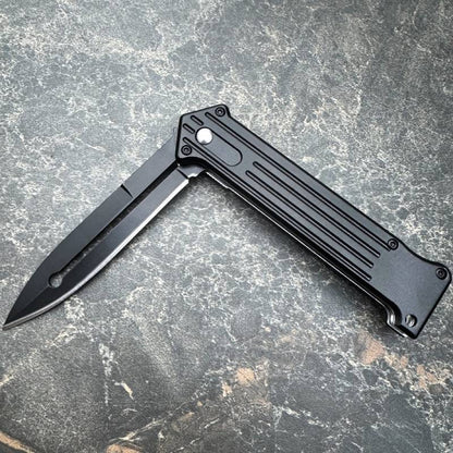 EDC Pocket Knife 440 Stainless Steel Blade – 8" Folding Knife with Aluminum Handle, Belt Clip & Liner Lock | Everyday Carry Tactical Knife for Men