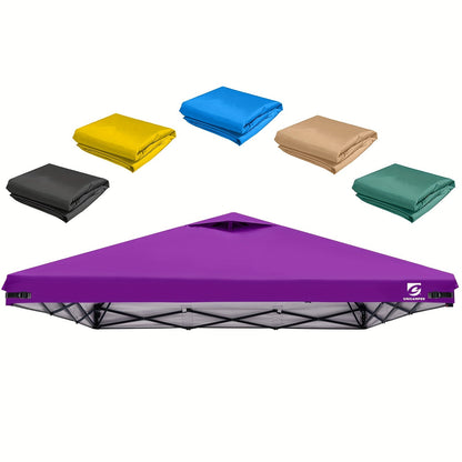 10x10 Canopy Replacement Top Cover for Straight Leg Tents – Ventilation Ports, Instant Shade, 11 Color Options – Waterproof Pop-Up Canopy Top for Camping, Outdoor Events & Backyard (Top Cover Only)