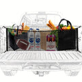 Elastic Mesh Net Organizer for Truck Bed Cargo, Featuring Hooks for Grocery Storage And Cargo Management in Pickup Trucks