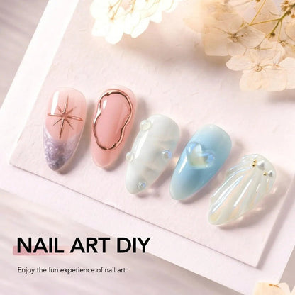 No Wipe Clear 3D Nail Sculpting Gel 2pcs 0.51oz DIY Carving Gel for Raised 3D Designs Flowers Swirls Painting Decoration UV LED Builder Gel Salon Home Nail Extension
