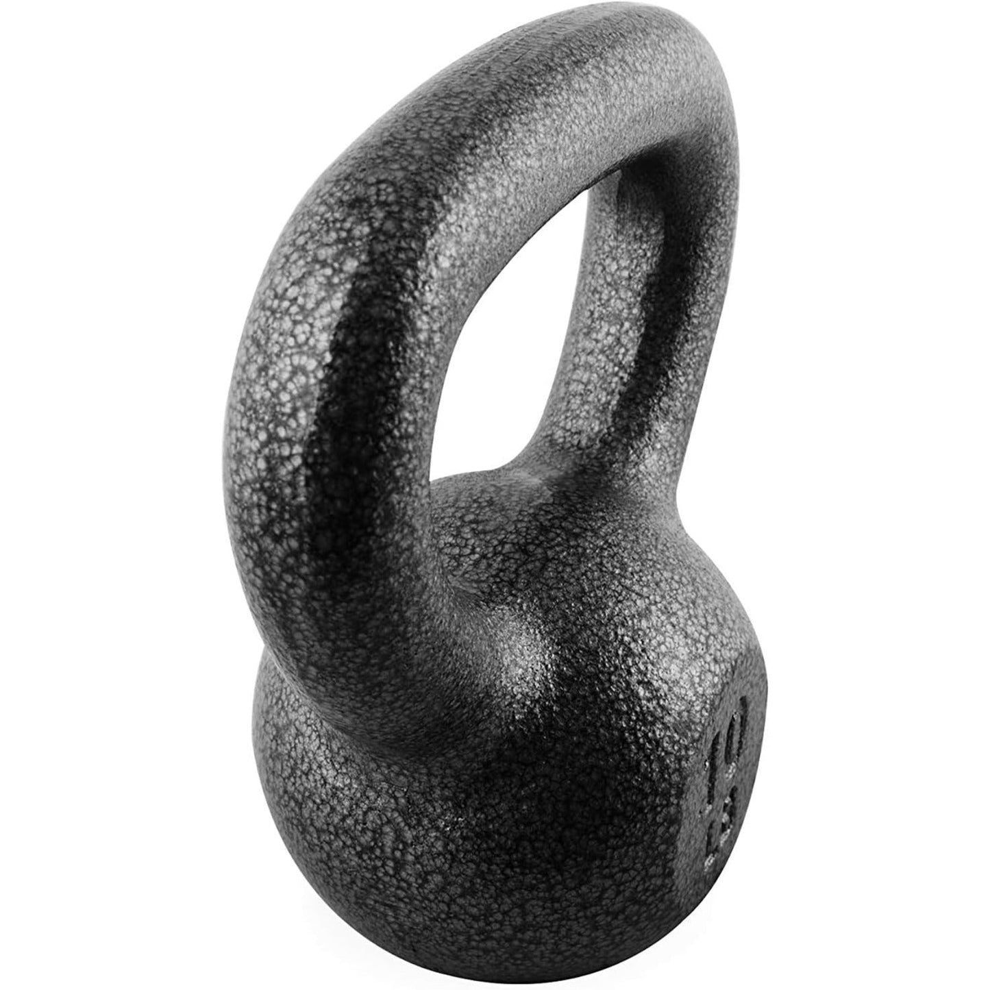 Cast Iron Kettlebell with Wide Flat Base – Hammerstone Painted, Anti-Corrosion, Smooth Grip Handle for Strength Training, Full Body Workout, CrossFit & Home Gym | Multiple Weight Options 10–80 LB
