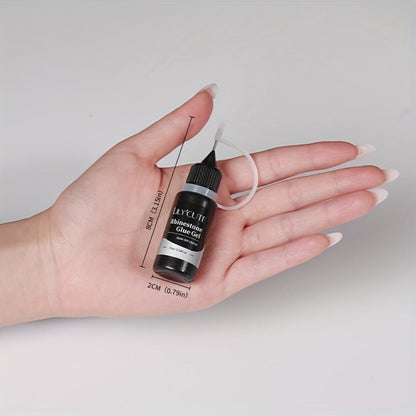 Nail Rhinestone Adhesive Gel 2pcs 0.34oz Clear Sticky Glue for 3D Nail Art Gems Charms Crystals Drill Jewelry - Long Lasting Precision Tip Nail Decoration Glue for Women DIY Home Salon