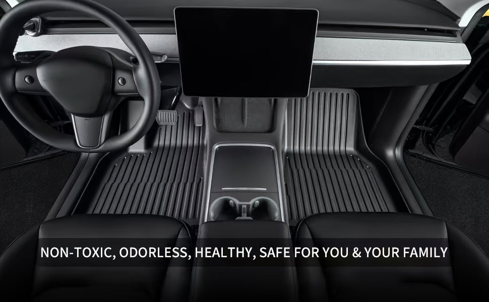FRUKA 7pcs All Weather TPE Floor Mats And Cargo Trunk Liners for 2025 for TESLA Model Y Juniper/ 2020-2024 for TESLA Model Y/ 2024-2026 for TESLA Model 3 5-Seater (Does Not Fit 7-Seat)