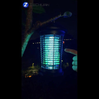Bug Zapper Electric Indoor Outdoor – 4000V High Voltage UV 365nm 18W Mosquito Killer Fly Zapper with 6ft Cord, ABS Fireproof Safety Housing, Removable Tray & Cleaning Brush for Backyard Patio Garden Camping – Black