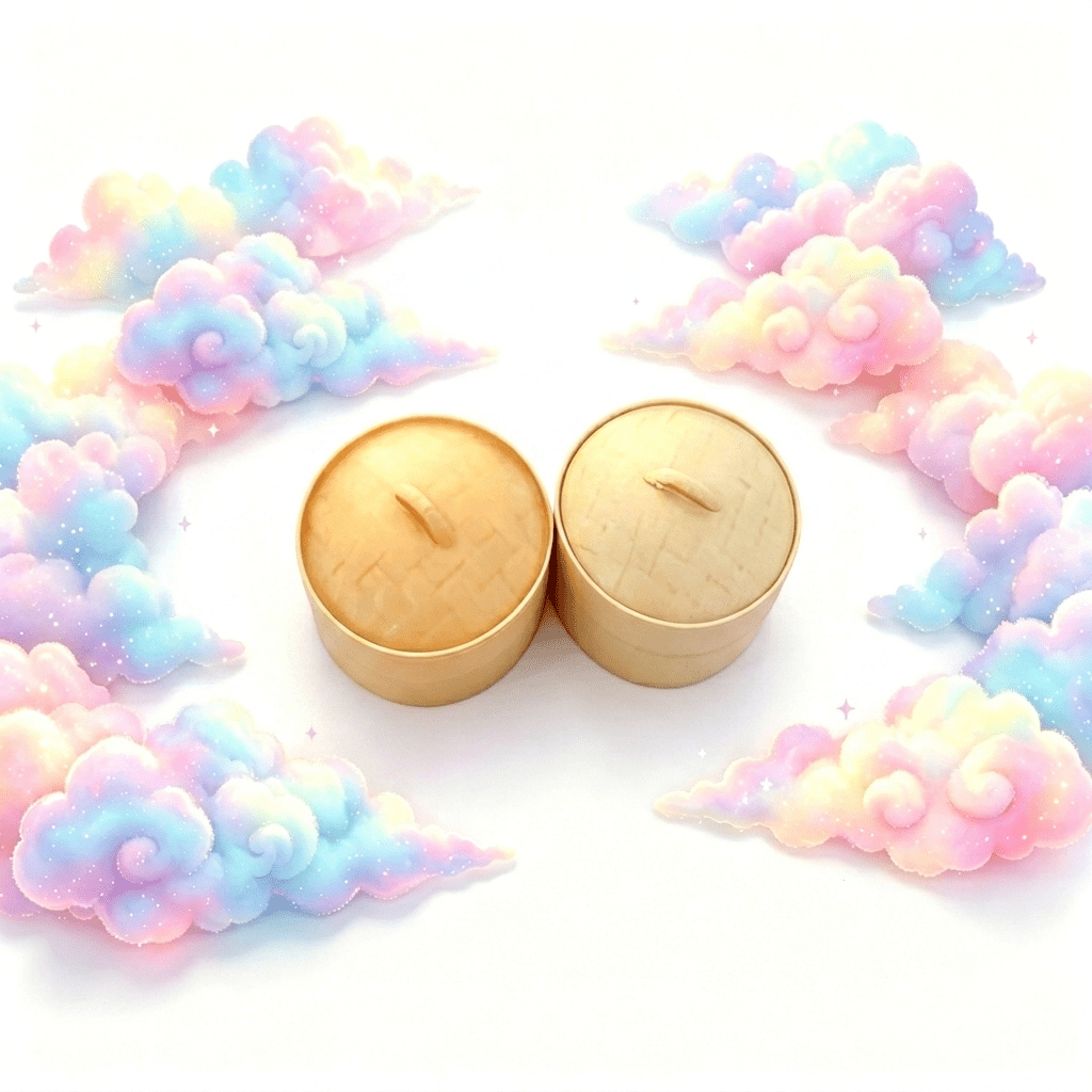 Squishy Dumpling Stress Relief Toy Set 6pcs – Slow Rise Squishies with Steamer, Cute Expressive Faces, Fidget Sensory Toy for Kids & Adults, Party Favor, Birthday & Easter Gift