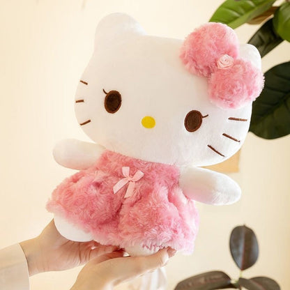 Hello Kitty My Melody Rose Plush Doll 14 Inch Kawaii Sanrio Stuffed Animal Large Soft Toy Birthday Christmas Gift for Girls Teens Collectors