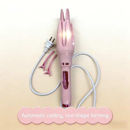 Automatic Rotating Curling Iron 4 Temperature Settings 40M Negative Ion Ceramic Barrel Anti-Tangle Auto Shut-Off Dual Voltage 110-240V Fast Heat 30s Beginner-Friendly Frizz-Free Curls All Hair Types Women