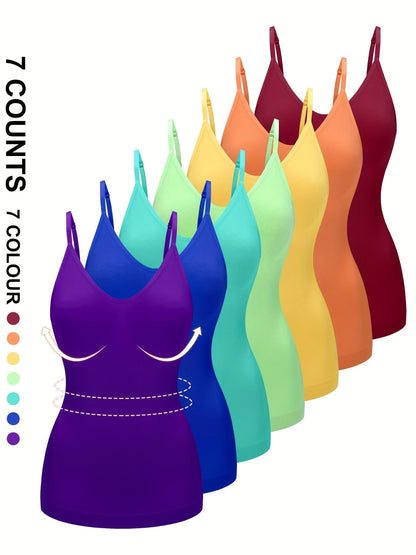 Women's Tummy Control Shapewear Camisole - Adjustable Strap Body Smoothing