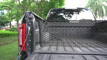 Truck Bed Cargo Net Elastic Mesh Organizer with Hooks Heavy Duty Bungee Net for Pickup Truck Bed Cargo Management Grocery Storage Secure Haul