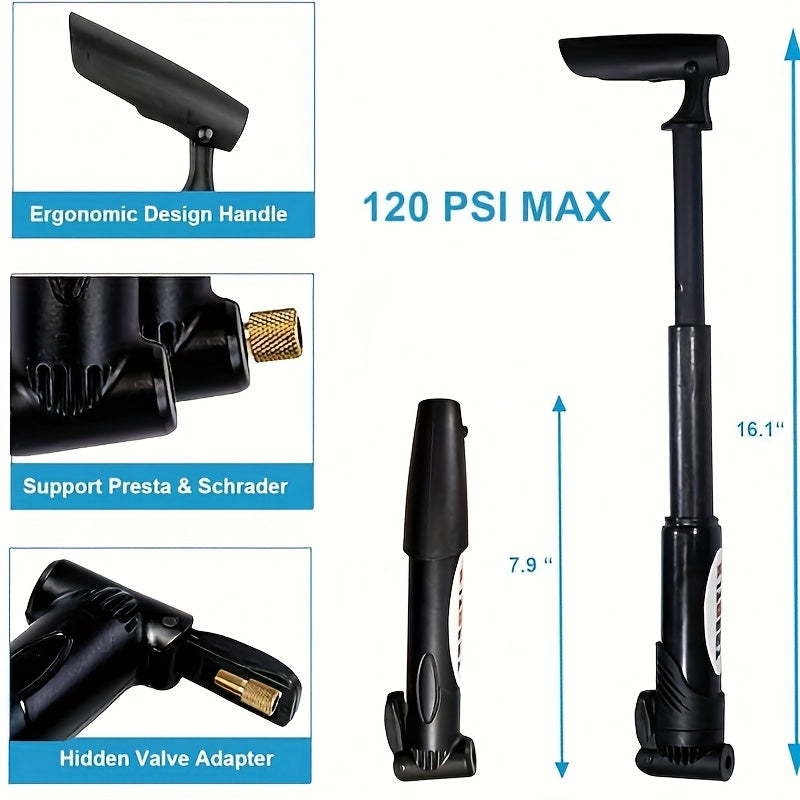 Set of Tools for Bicycle Repair, Including Multifunctional Tire Repair And Inflation Equipment, Along with a Folding Wrench Tool Kit