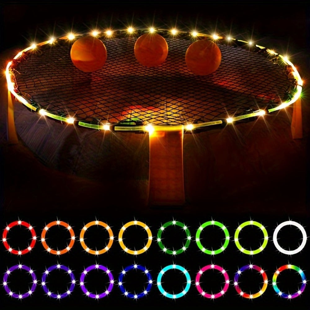 Solar LED Trampoline Lights 50 100 LEDs Colorful Rope Lights 8 Modes IP65 Waterproof Fits 8-16 Ft Trampolines Outdoor Safety Glow Night Light Kids Adults Multicolor White Blue