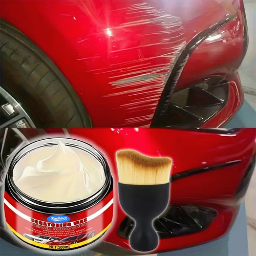 [Car Scratch Repair Wax] 2pcs Car Scratch Wax And Cleaning Brush Marks Car Scratch Removal Nano-Bright Polish Suitable for A Variety Of Car Paint Colors to Restore Scratch Repair Wax