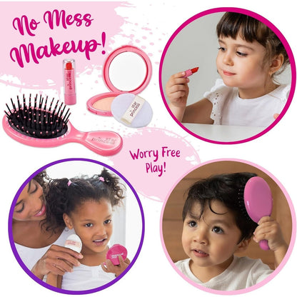 Girls Play Purse Set with Accessories 9pcs – Pretend Makeup, Toy Keys, Fake Phone & Credit Card | Toddler Dress Up Handbag Role Play Toy, Birthday & Christmas Gift for Little Girls Ages 3 4 5 6