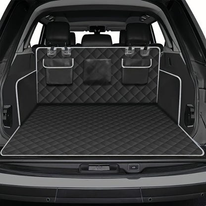 Car Trunk Mat with Storage Bag, Anti-Slip Pet Cargo Pad & Vehicle Trunk Protection Liner, Waterproof Non-Slip Bottom, Universal Fit for SUV Truck Sedan, Black