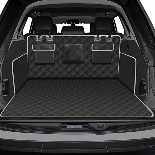 Car Trunk Mat with Storage Bag, Anti-Slip Pet Cargo Pad & Vehicle Trunk Protection Liner, Waterproof Non-Slip Bottom, Universal Fit for SUV Truck Sedan, Black