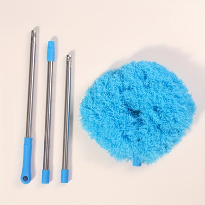 Ceiling Fan Cleaner Brush with Extension Rod – Detachable Washable Ultra-Fine Microfiber Duster for High Ceilings, Fans, Furniture & Cars, Long Reach Dust Brush Cleaning Tool Set (Blue)