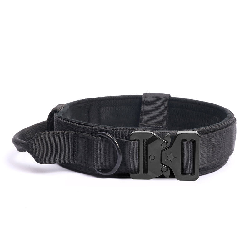 Tactical Dog Collar with Handle Quick-Release Metal Buckle Heavy Duty Nylon Wide Fit for Training Outdoor Adventures Medium Large Dogs M L XL 6 Colors