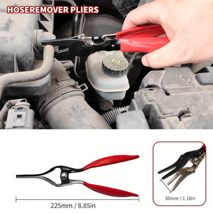 Fuel Line Pliers Set 8pcs Heavy Duty – Auto Fuel System Repair Kit with 80° Disconnect Pliers, Hose Clamp Pliers, Caliper & Filter Tool, Durable Steel, Red & Black Handles for Mechanics & DIY