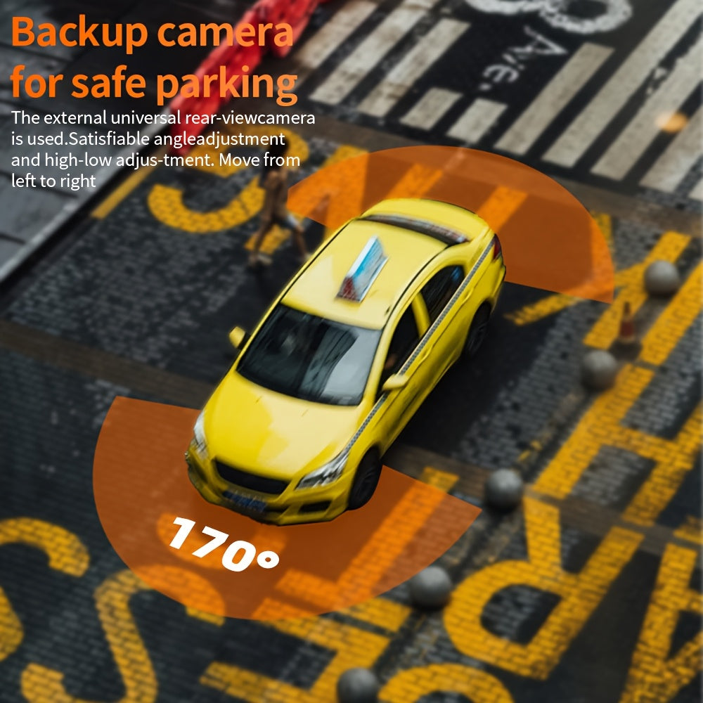 4K Car DVR 360° Rotary Driving Recorder | No Memory Card/Free 32GB Memory Card | Night Vision | 4-channel Car Camera Front 4K | Back Left Right 3 Cameras Are 1080P Recording | 24-hour Cycle Recording And Parking Monitoring, Rearview Camera
